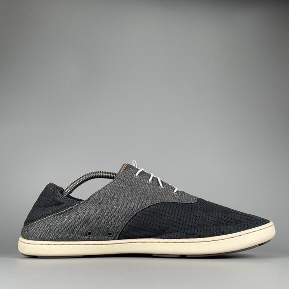 OluKai Nohea Moku Men’s 10.5 Gray Mesh Comfort Sneaker Casual Shoe Beach Sneaker main image 2